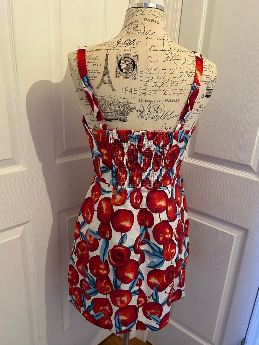 Farm Rio Cherry Blossom Sleeveless Mini Dress - Picture 2 of 8
